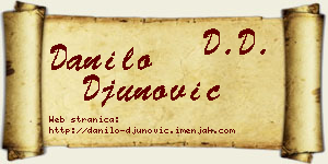 Danilo Đunović vizit kartica